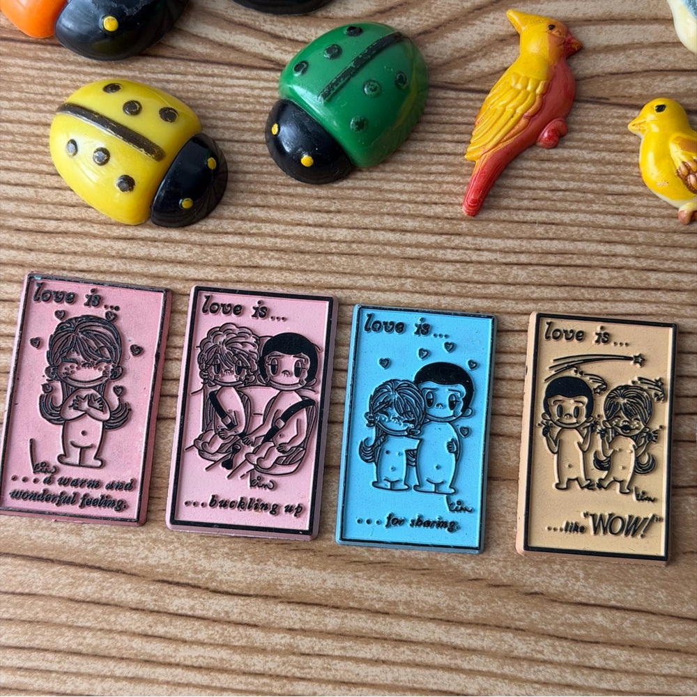 Lot Of Vintage Magnets - Birds, Ladybugs, Animals & Kim Casali Los Angeles Times - Picture 9 of 16